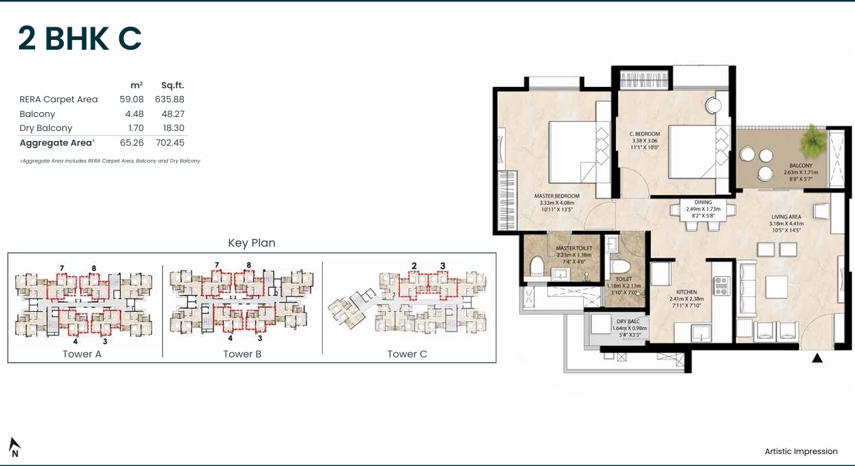 flat for sale in Happinest