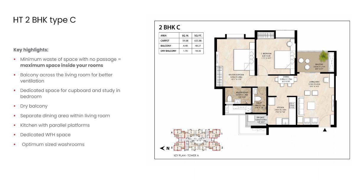 flat for sale in Happinest
