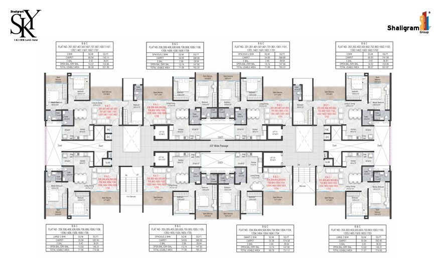 flat for sale in Shaligram-Sky